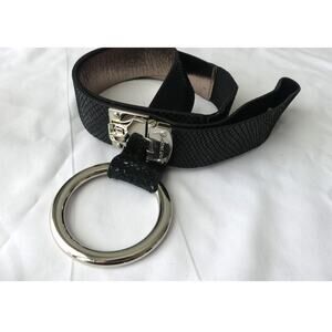 NWT Michael Kors Leather Belt Women's Sz XL Silver Buckle Turnlock‎ Rivet